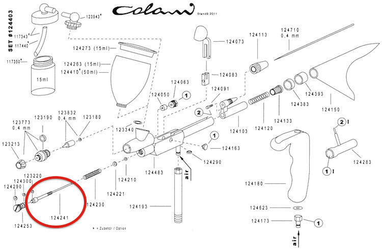 Valve rod for COLANI