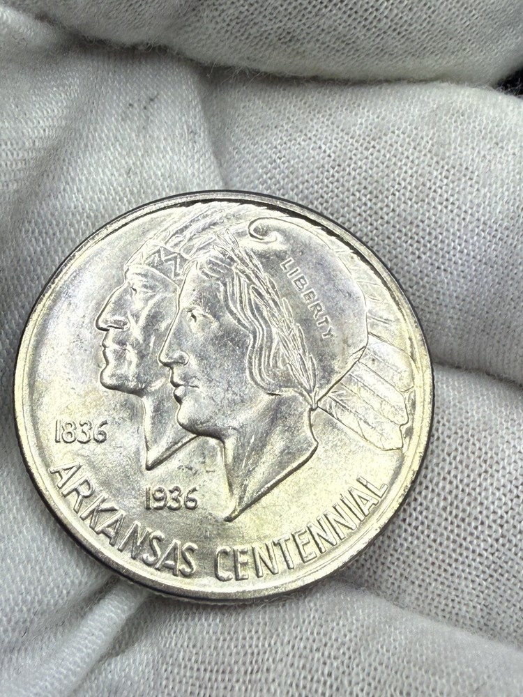 1937-D Arkansas Commemorative Half Dollar, Solid Gem BU++ I34