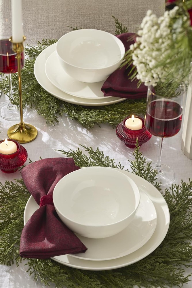 Lenox 899187 Studio 1414 Coupe 18-Piece Dinnerware Set, Service For 6