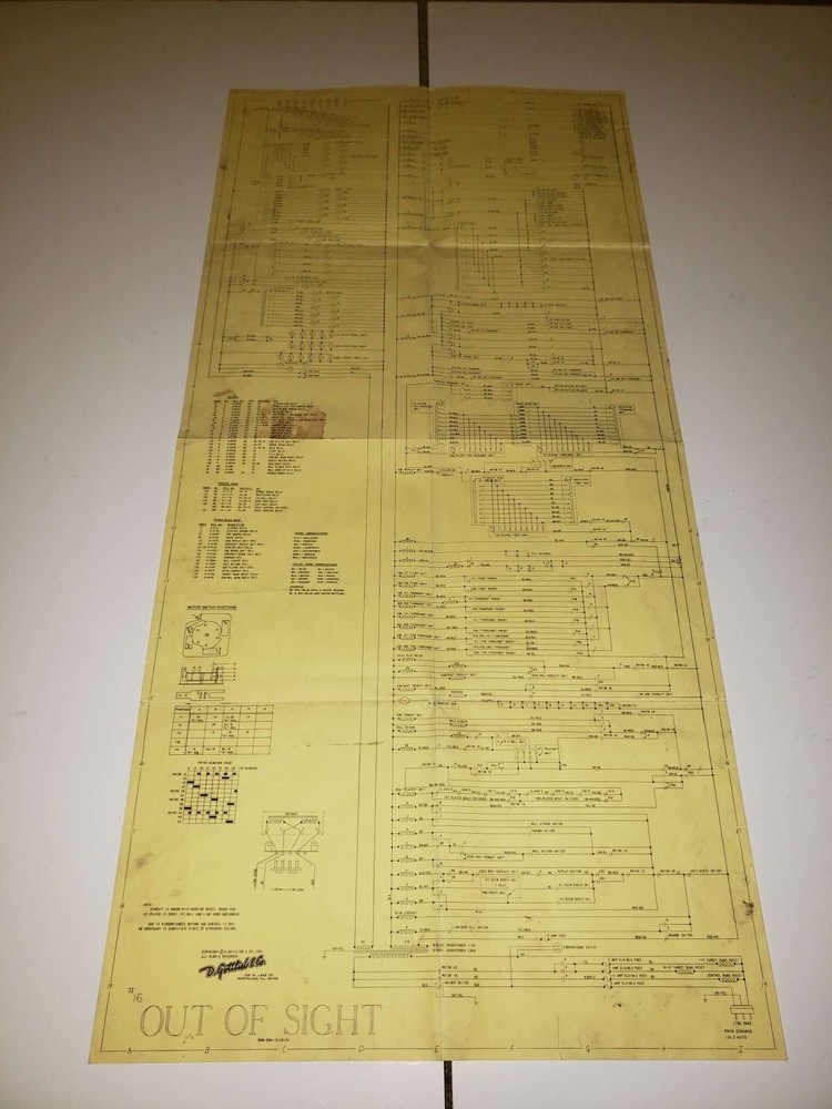 Gottlieb OUT OF SIGHT Pinball Schematic