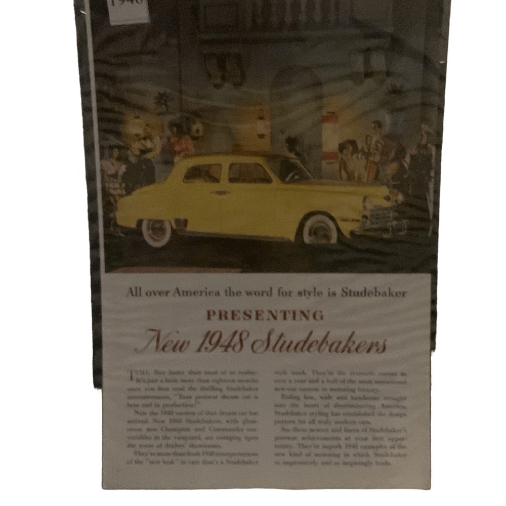 Vintage 1948 Studebaker The Word for Style is Studebaker Ad Advertisement