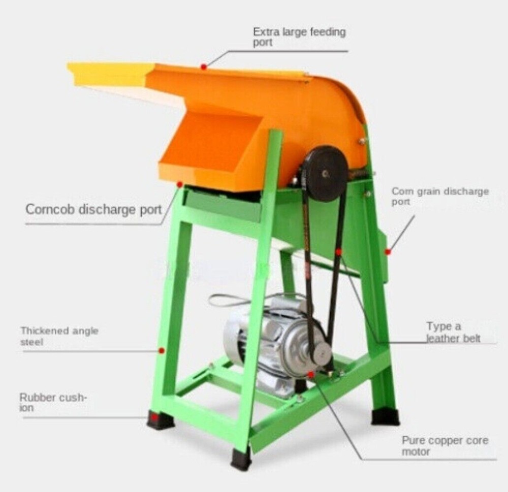 220V Multifunction Sheller Big Corn Thresher Sweet Corn Soybean Thresher Machine