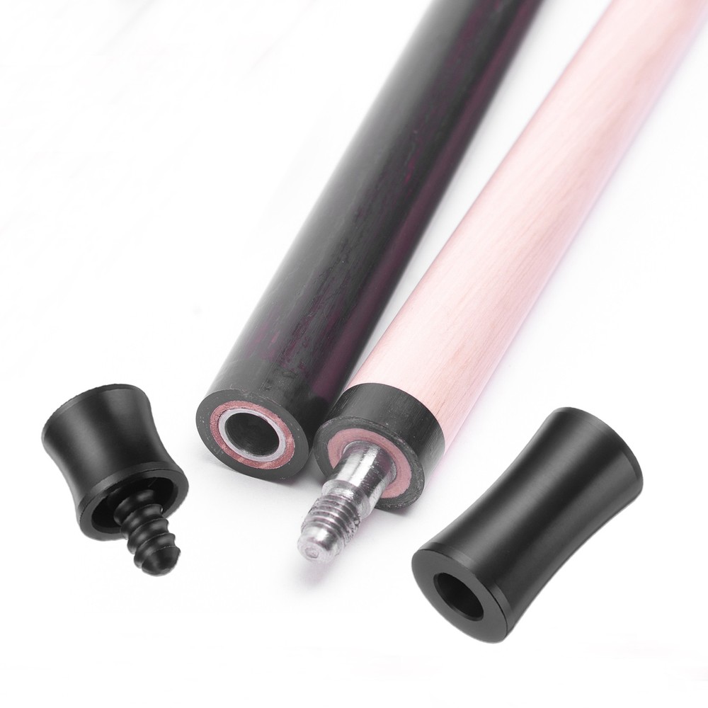 2 Pcs Pool Cue Joint Protector 5/16x8, Billiard Cue Joint Thread Cap, Black