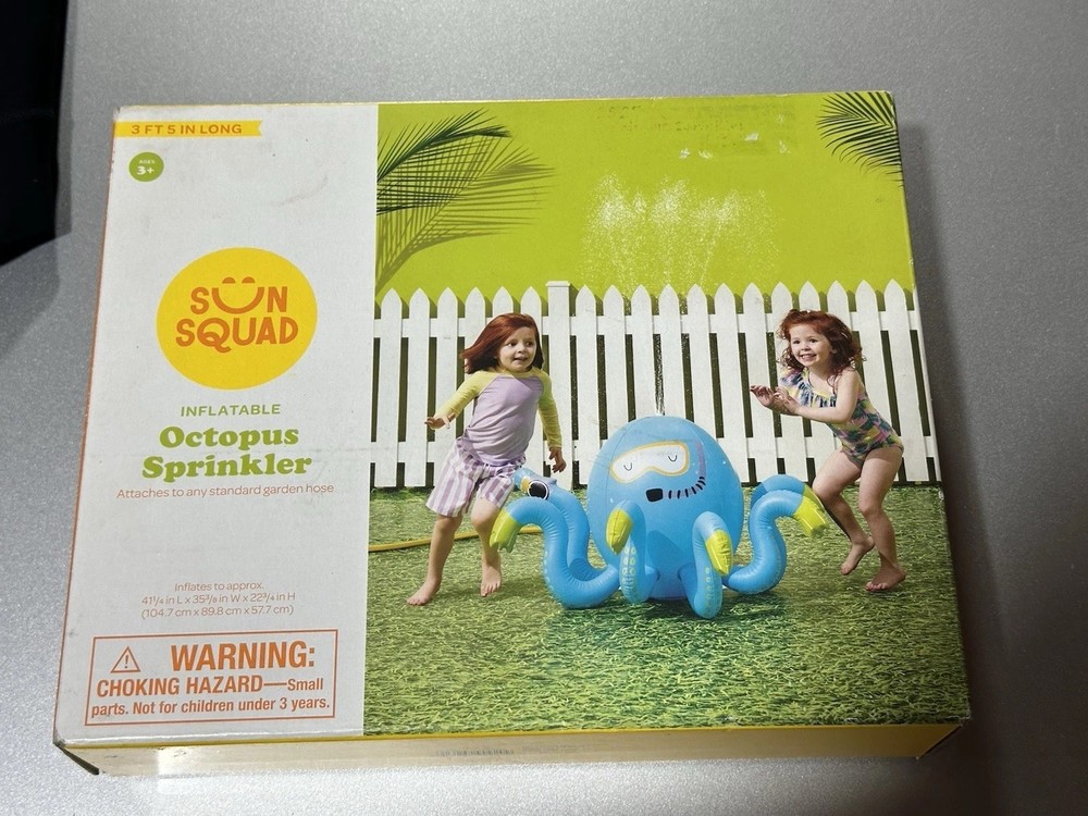 Sun Squad Inflatable Octopus Sprinkler NEW IN BOX!!!
