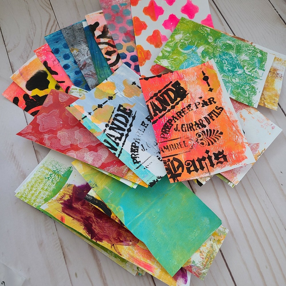Hand Painted Collage Paper