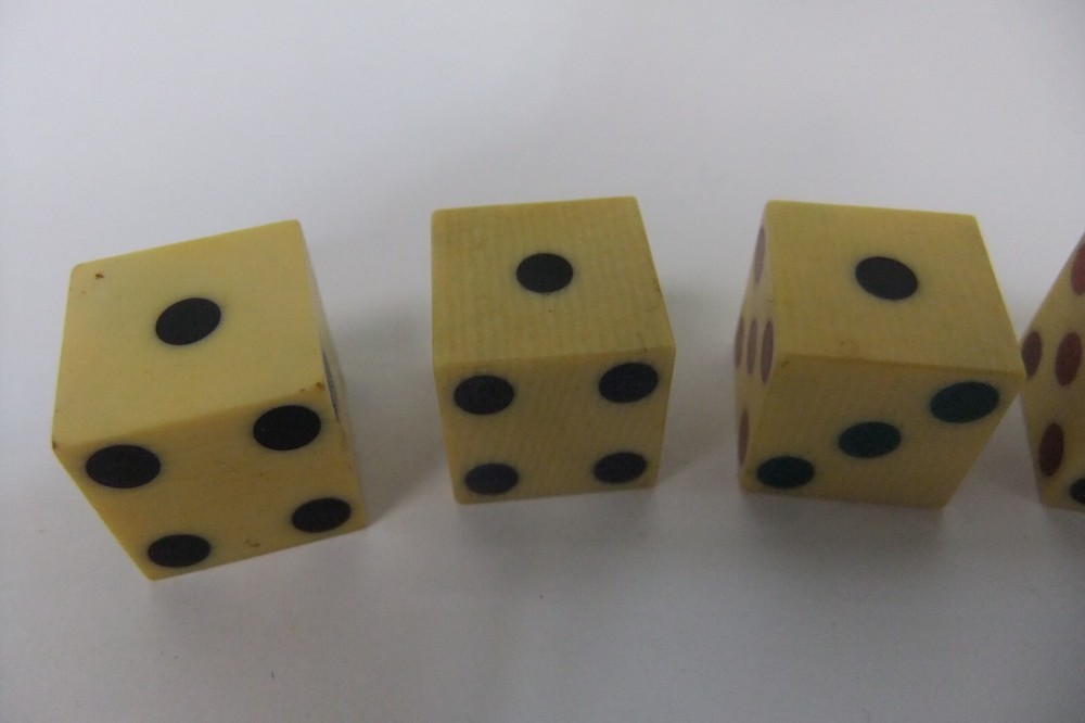 Grained Celluloid Cheaters Illegal Casino Dice