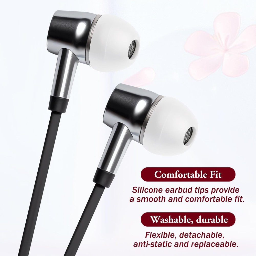 15 Pairs Silicone Ear Bud Replacement Pieces Earbuds Tips Replacement...