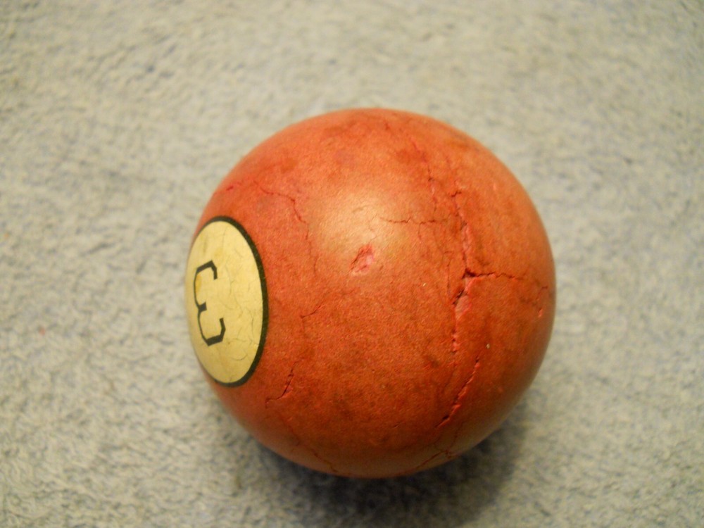 Vintage Clay Billiard Ball- #3