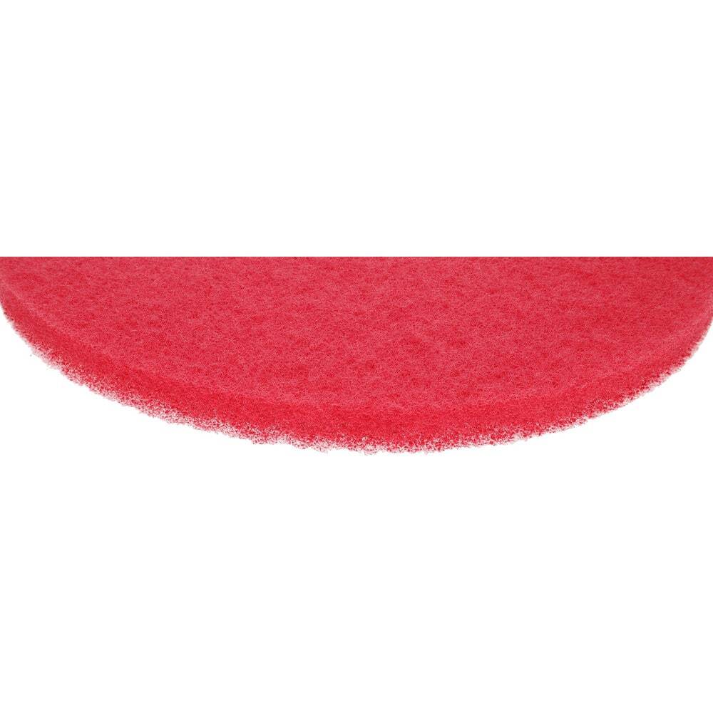 5 Pack PRO SOURCE Red High Gloss Buffing Pads for Floor Machines: 17" Diameter