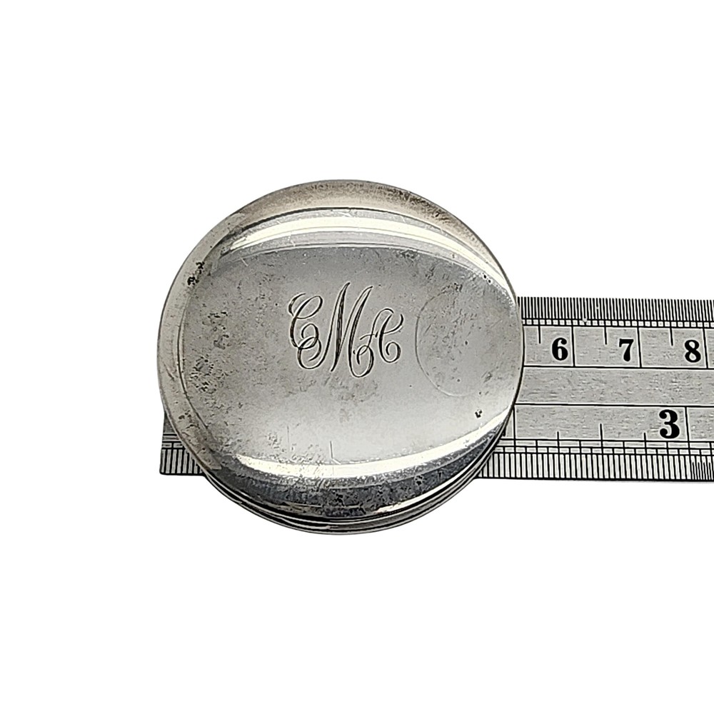 R Blackinton Co Sterling Silver Round Mirror Compact #15045