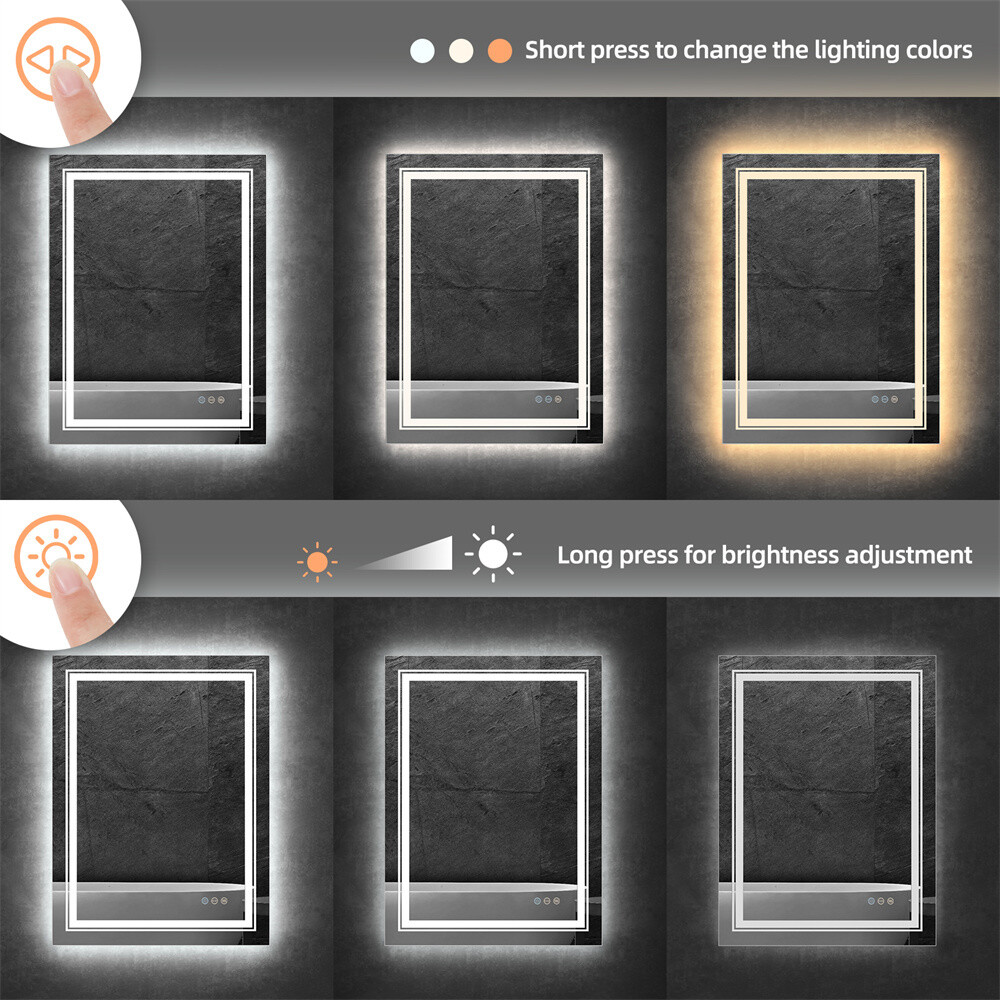 Multi Size Large Backlit Mirror LED Light Bathroom Vanity Mirror Home Hotel Gift