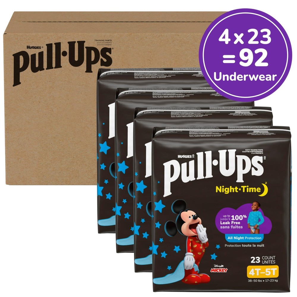 Pull-Ups Boys Night-Time 4T-5T 92 Ct