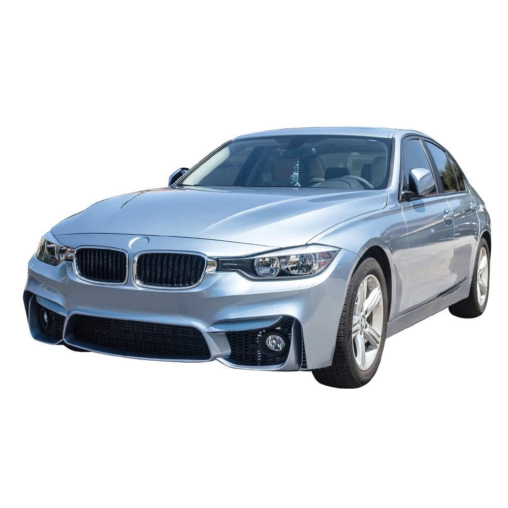 F30 3-Series 2012-2018 Front Bumper Conversion Kit M3 Style Unpainted Black PP