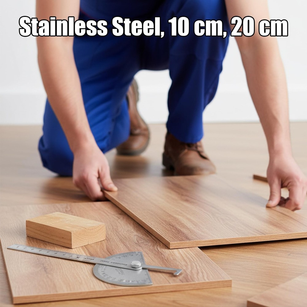 Stainless Steel Angle Protractor, Angle Finder Ruler, Adjustable Angle-Protra...