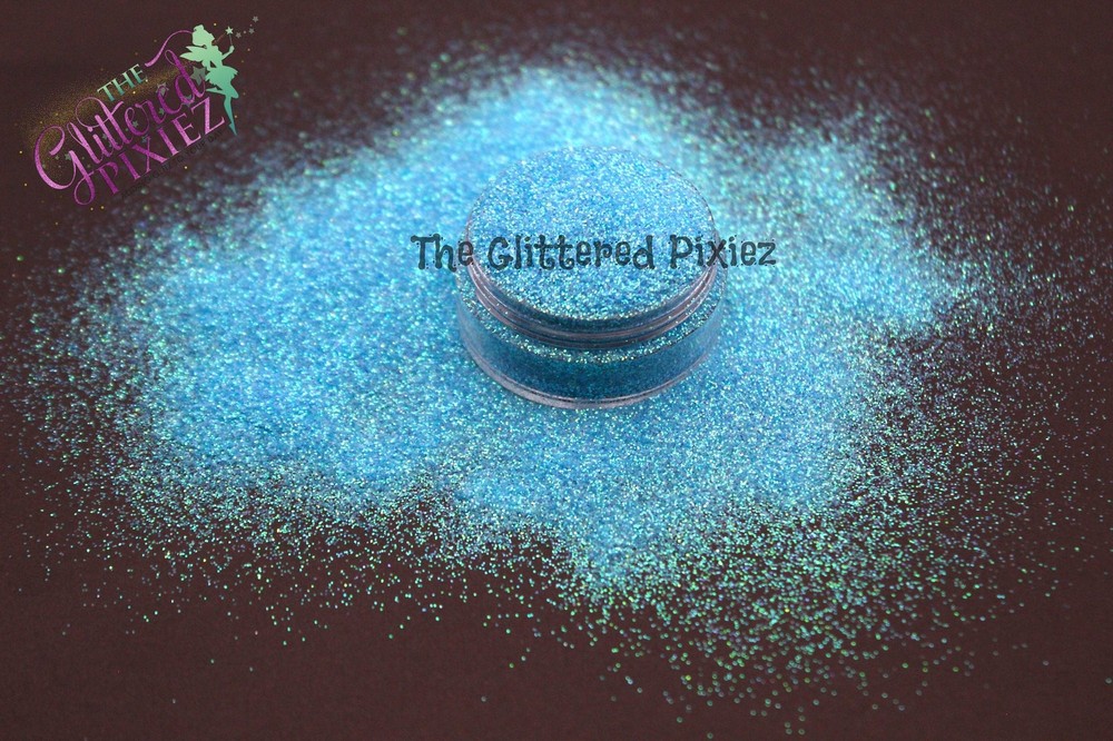 BLUE TOPAZ iridescent glitter- Pixie Dust( extra fine glitter)