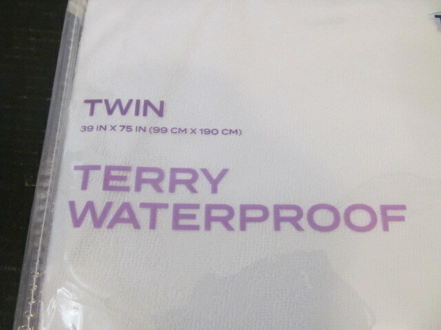 Therapedic Terry Waterproof Mattress Protector, Twin Size, White