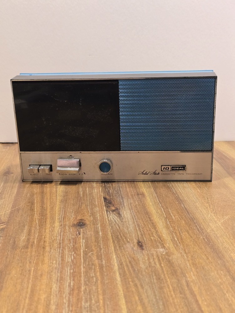 Vintage IDEAL Solid State Cassette Recorder Retro 60s/70s Tape Player Untested