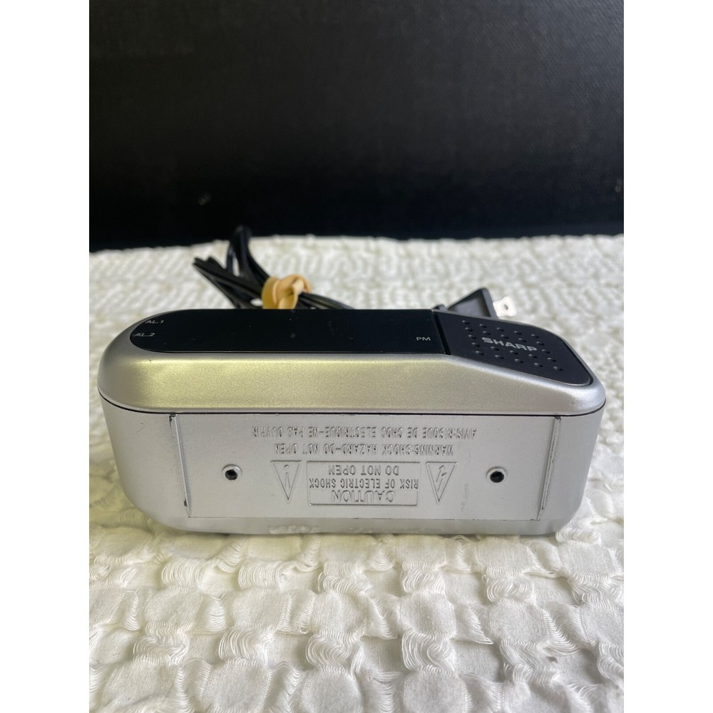 Sharp Dual Alarm Clock Silver 5.5" SKU 2775