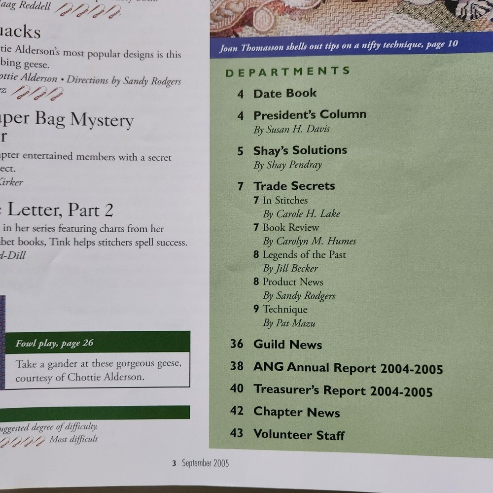 Needle Pointers Magazine Back Issue September 2005