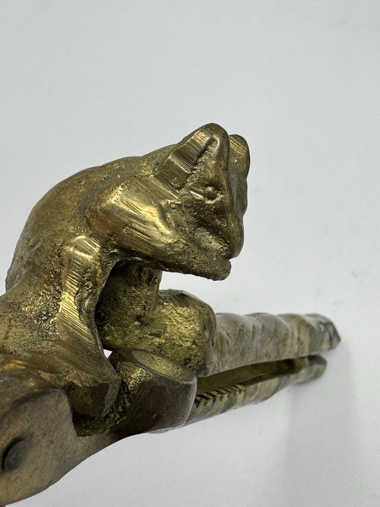 Solid Brass Vintage Squirrel Nutcracker