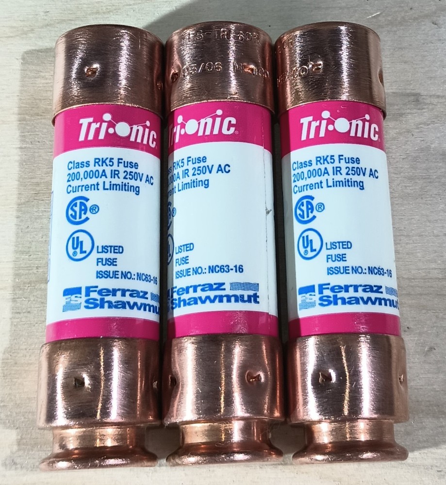 Ferraz Shawmut TR60R fuses, Tri-onic, dual-element