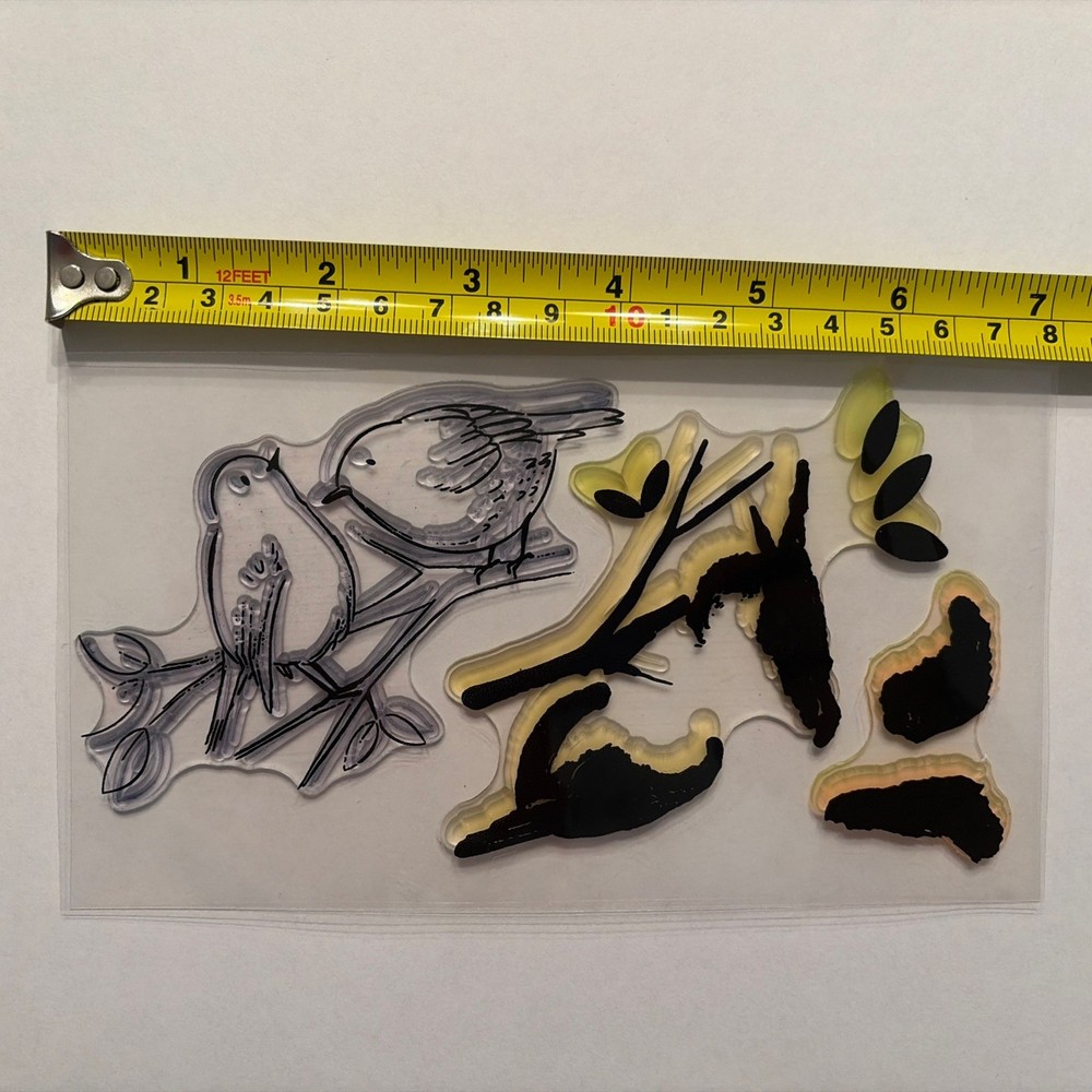 Layerd Birds Clear Rubber Stamp