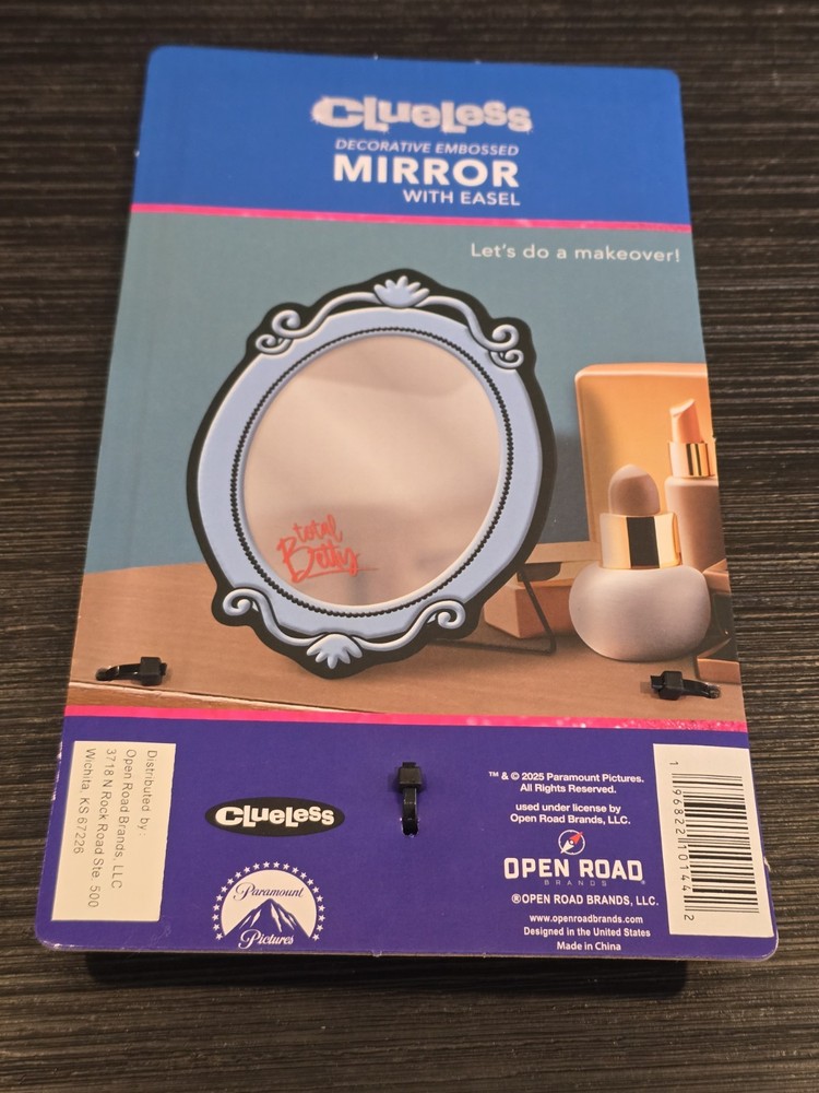 Clueless - Decorative embossed mirror with easel - New