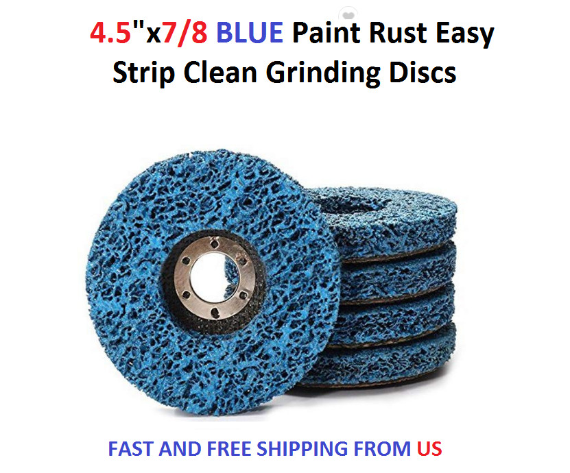 4.5"x7/8 BLUE Paint Rust Easy Strip Clean Grinding Discs