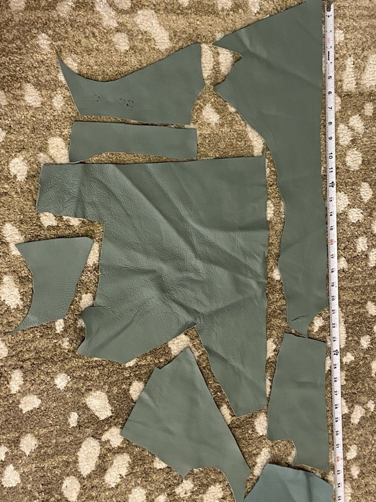 Genuine Light Blue Crafting Leather