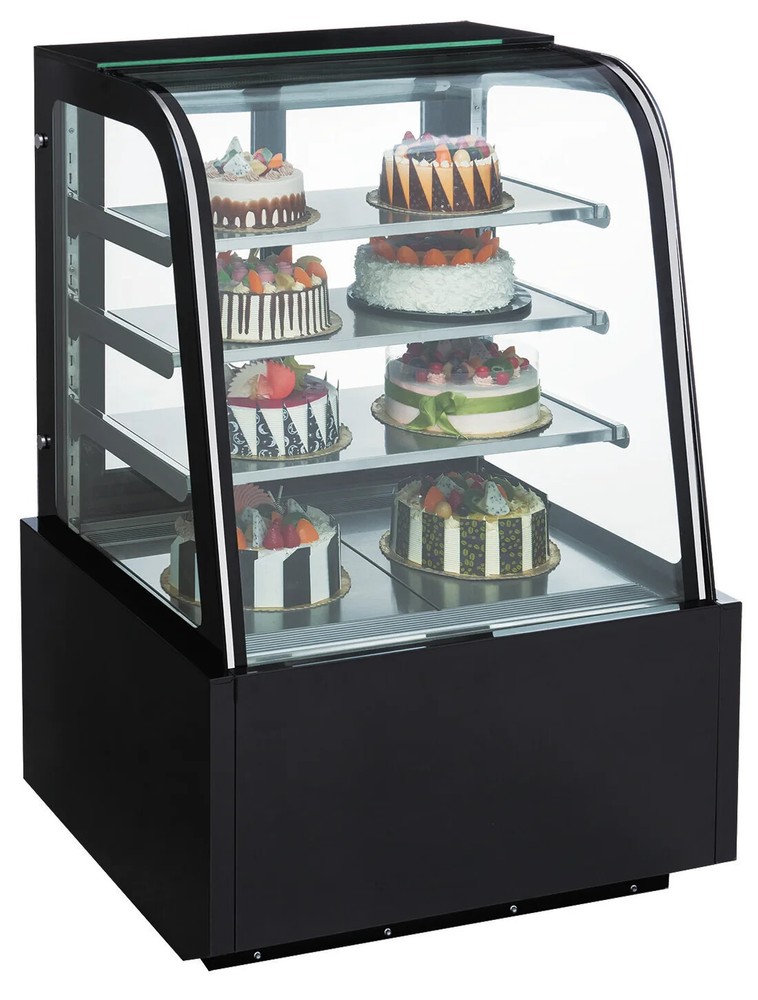 Commercial 48" Curved Glass Bakery Case