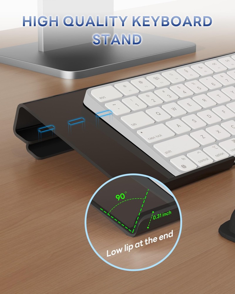 Computer Keyboard Stand for Desktop, 2-Level Height Adjustment Keyboard Wrist...