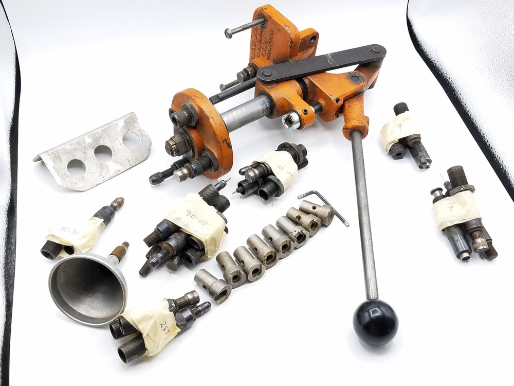 Lyman Tru-Line Junior, Turret 4-Hole Reloading Press with Dies, Shell Holders &