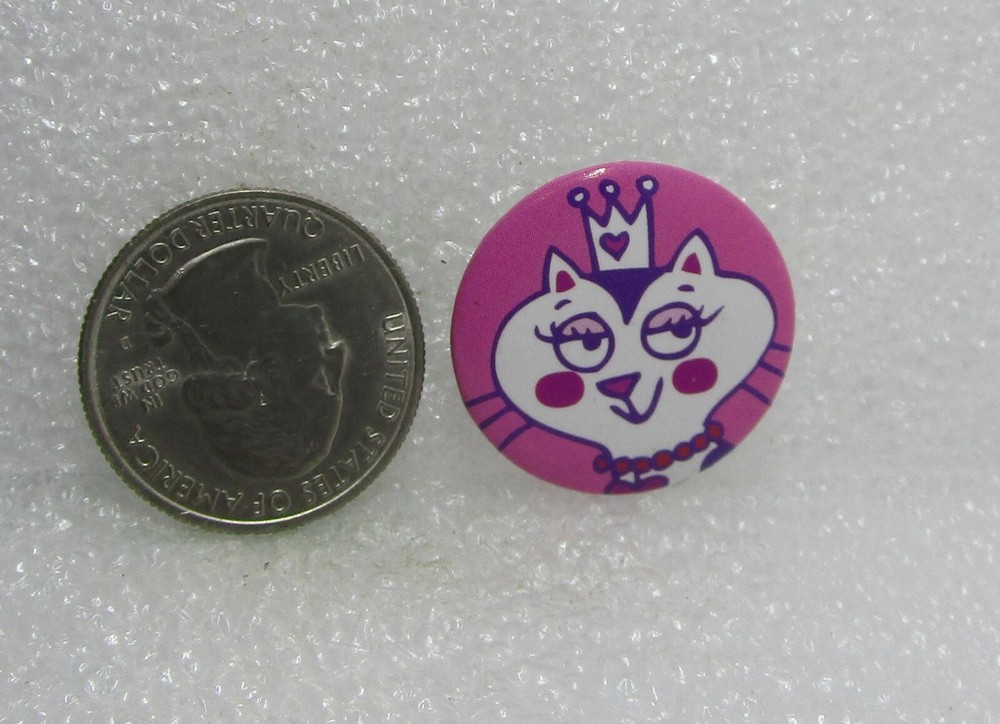 Princess Cat Button Pin