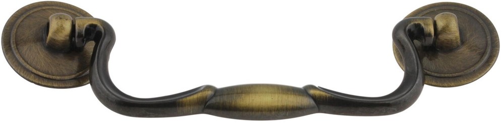 (5 Pack) 4-1/2 inch Hafele Bail Pull Antique Brass
