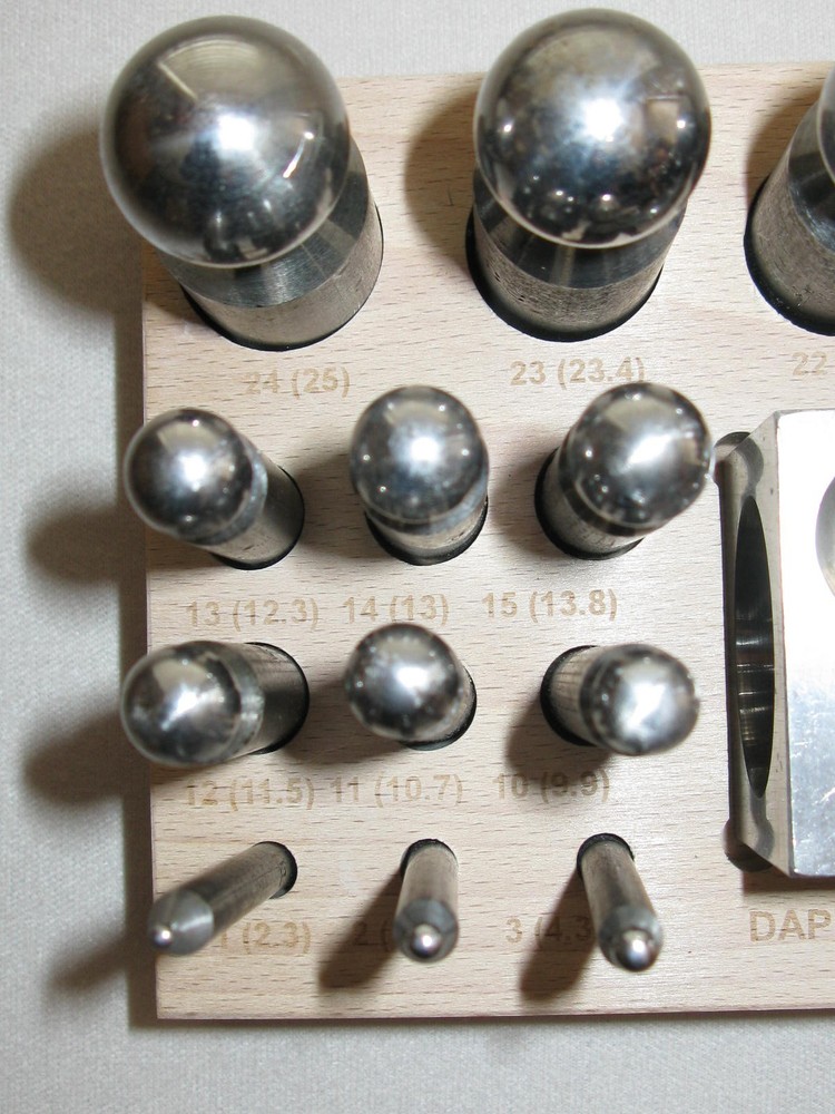 26 PIECE DAPPING BLOCK DOMING PUNCH TOOL SET JEWELRY MAKING TOOLS
