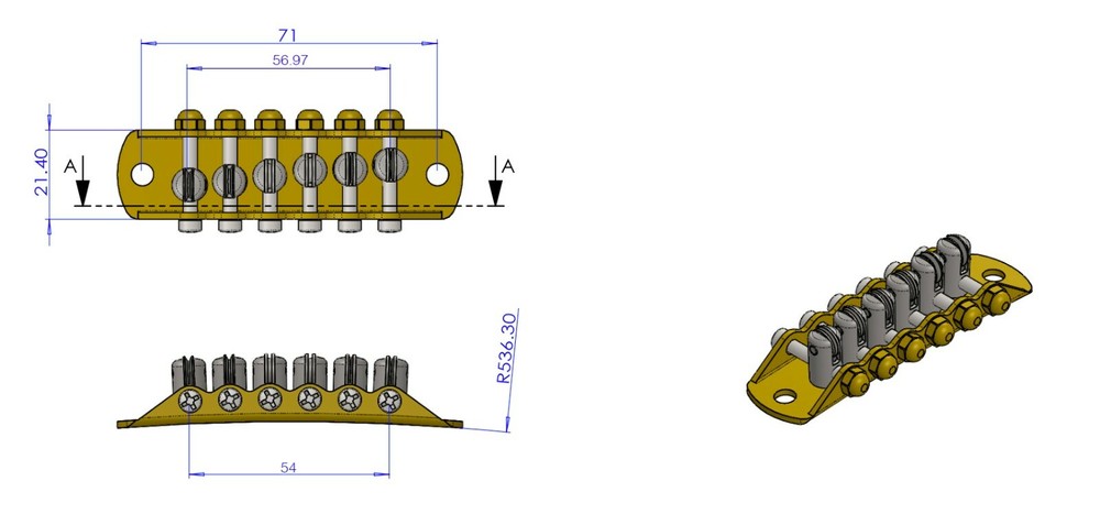 MosLike Vibrato with Mosrite Spec Bridge Assembly-LB
