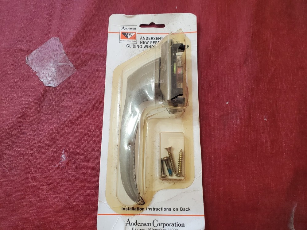 Vintage 1991 Andersen Grey Perma Shield Gliding Window Lock Handle W Hardware