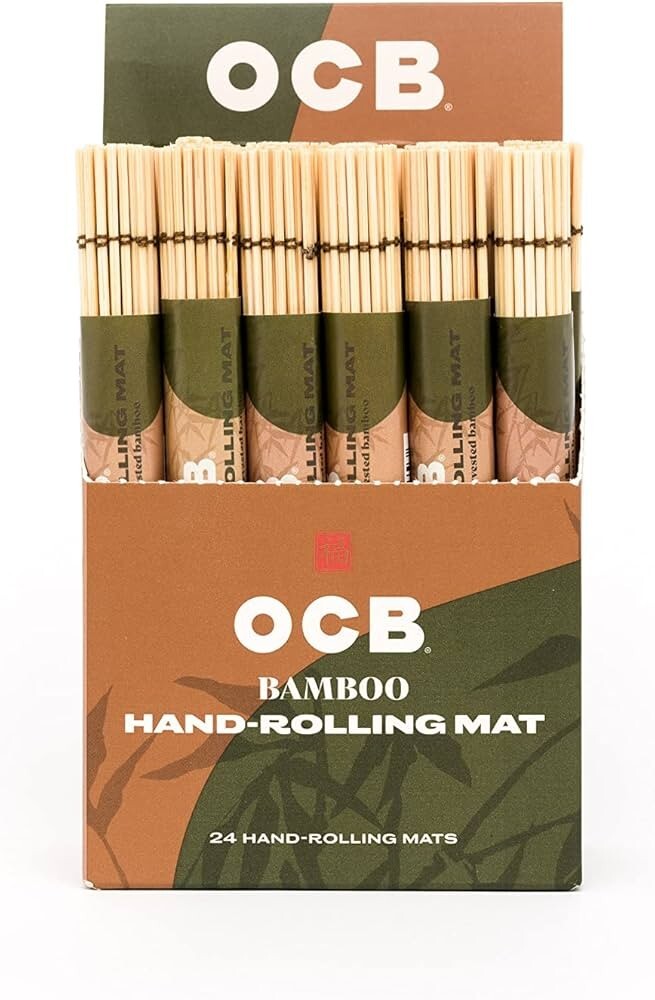 24-OCB BAMBOO HAND ROLLING MATS NEW