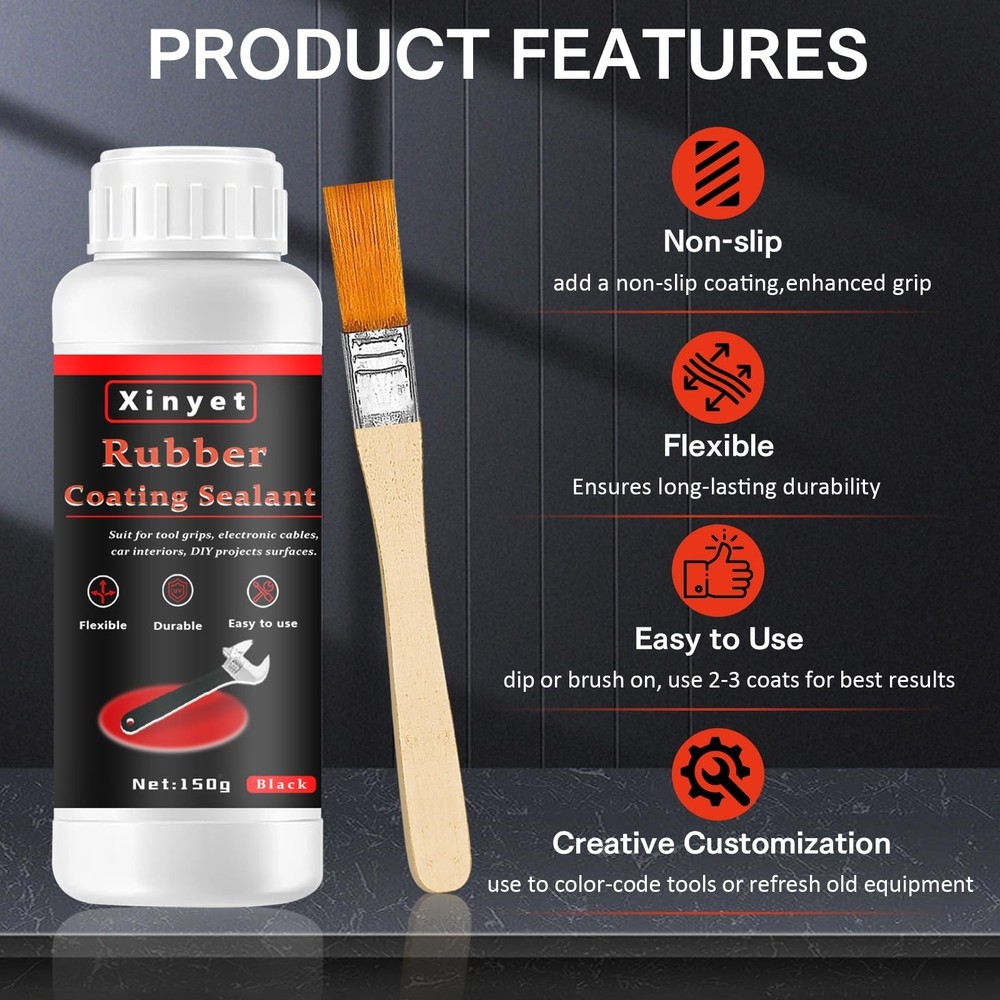 Rubber Dip 150ml for Tools Waterproof Flexible Peelable Protective Coating NEW
