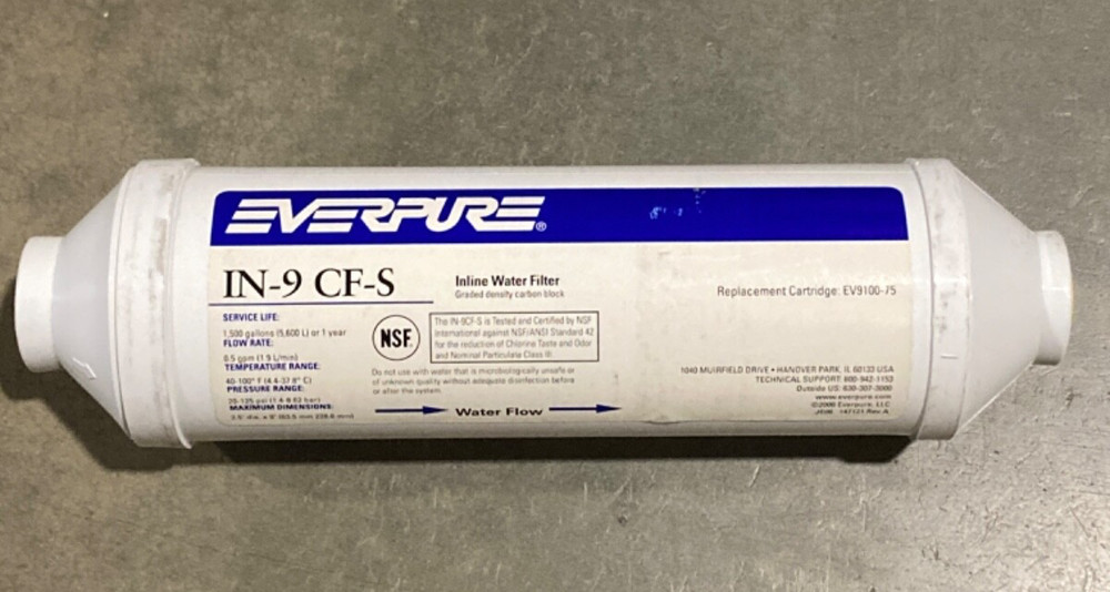 Everpure IN-9 CF-S EV9100-75 Water Filter Cartridge Replacement New in Box!