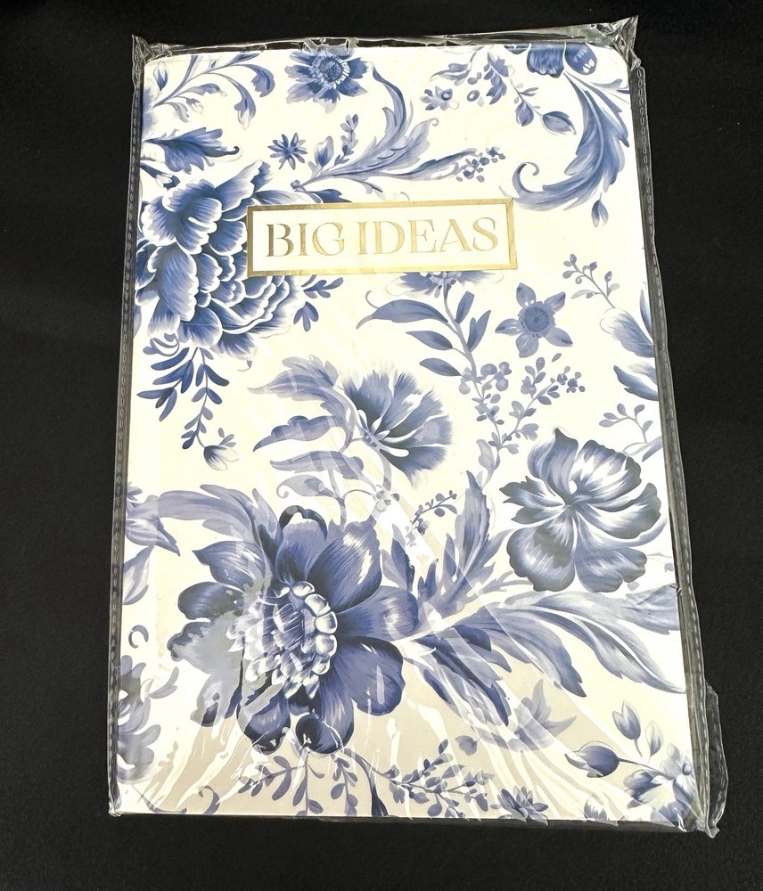 Notebook “Big Ideas” Paperback/ Blue Floral