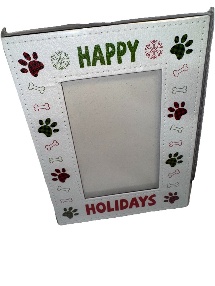 Pet Frame-Personalized Christmas Frame Leather Edge.