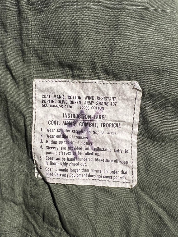 US Slant Pocket Jungle Jacket Poplin Large Regular 3rd Pattern (FF250