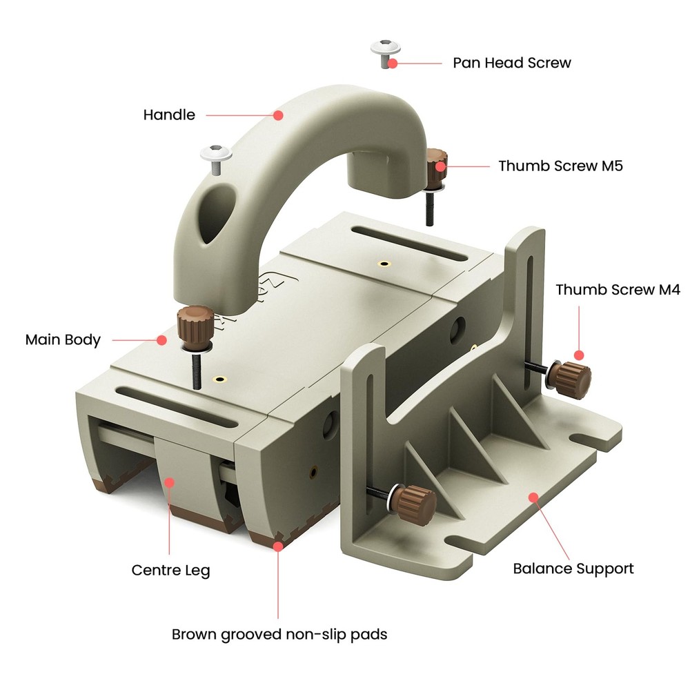 Push Block for Table Saws, Router Tables, Band Saws & Jointers - Cuts Safe -