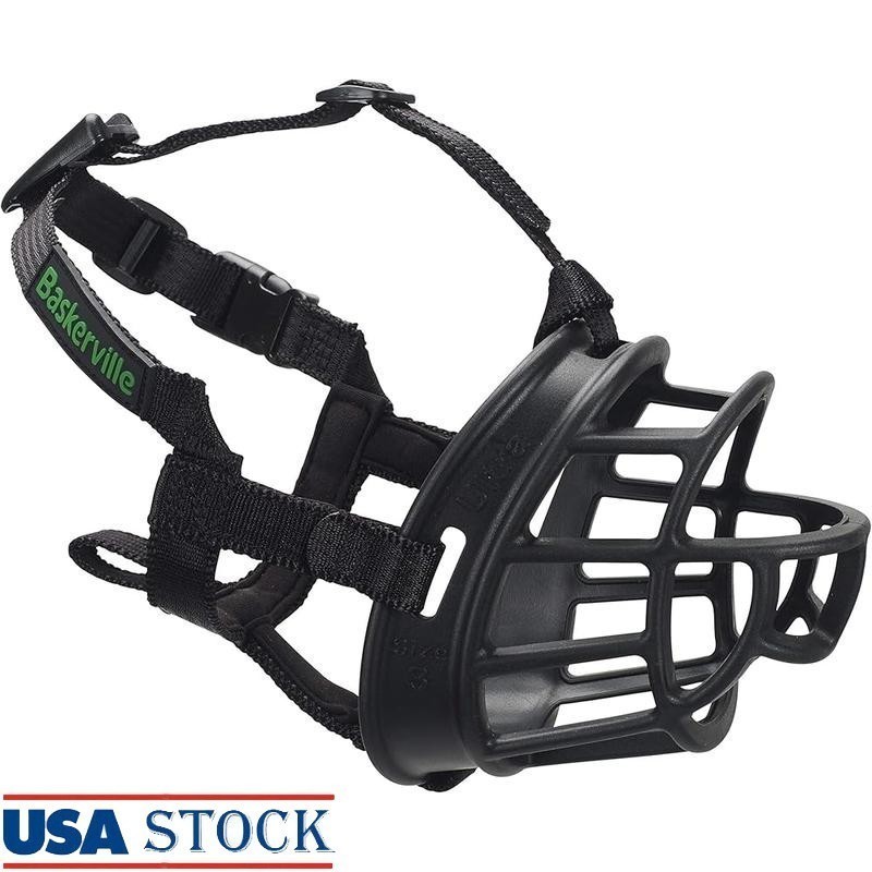 Humane Dog Muzzle Adjustable Breathable Training Anti-Biting Secure Comfort Fit