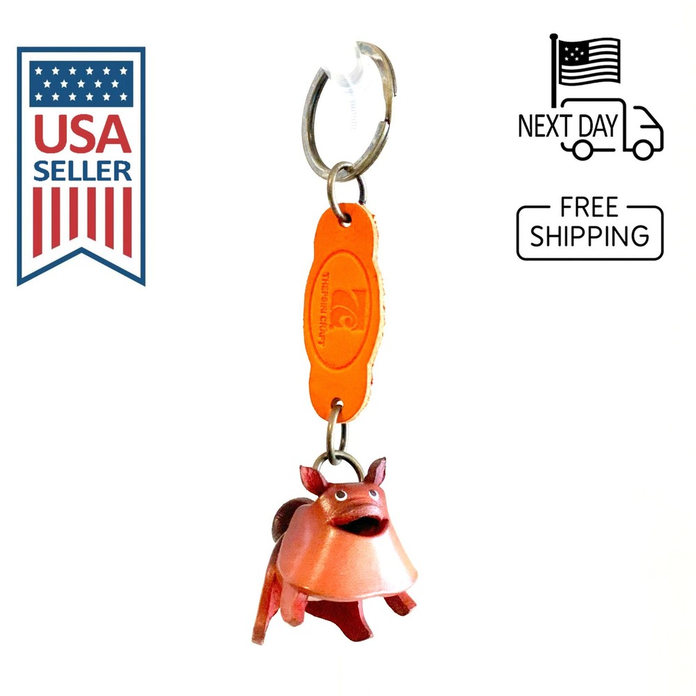 POMERANIAN Handmade Leather Keyring