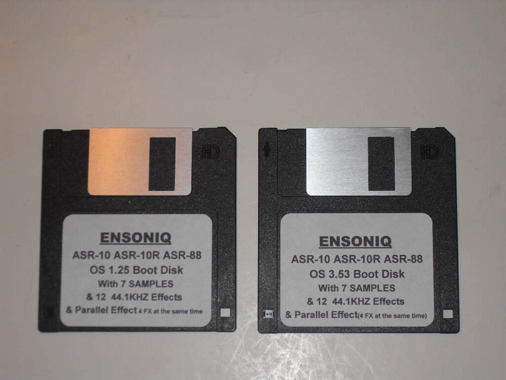 Ensoniq ASR-10 OS 3.53 Boot Disk and OS 1.25 Boot Disk with 7 Samples & effects