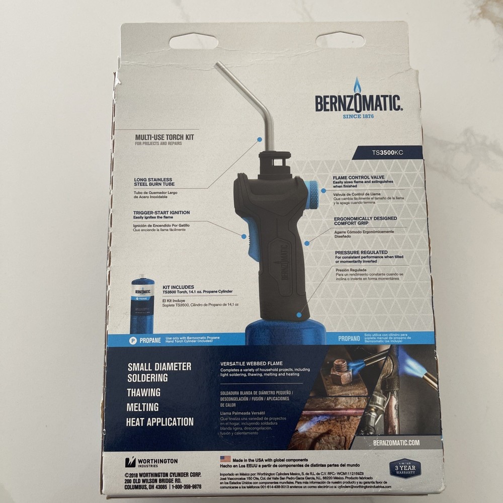 Bernzomatic #TS3500KC Multi-Use Torch Kit-NEW