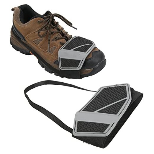 Motorcycle Shift Pad, Adjustable Shoe Boot Protector Cover, Black Rubber Anti