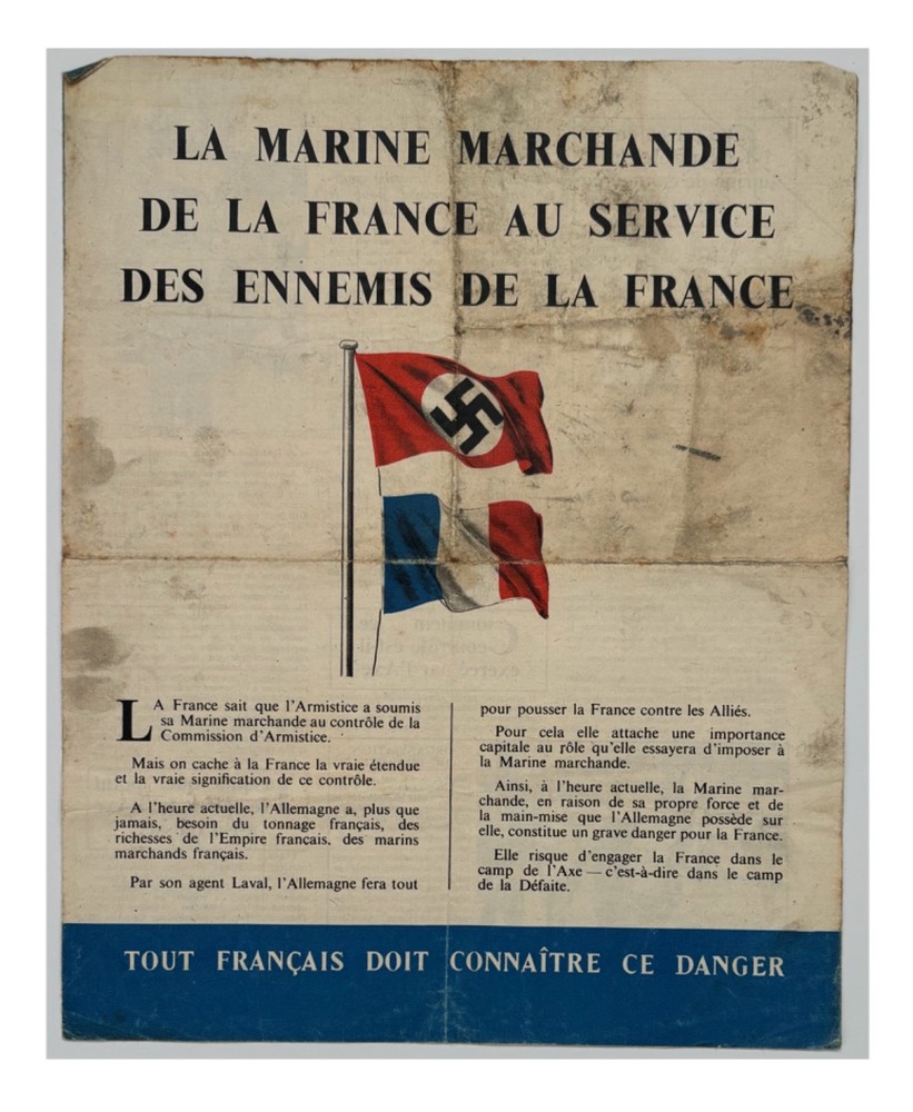 Original WW2 British Aerial Propaganda Leaflet. - Code F.44. - 1942.